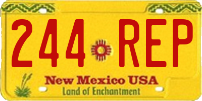 NM license plate 244REP