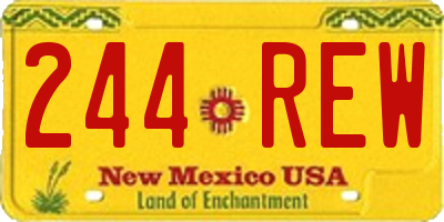 NM license plate 244REW