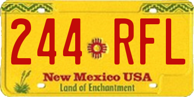 NM license plate 244RFL