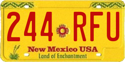 NM license plate 244RFU