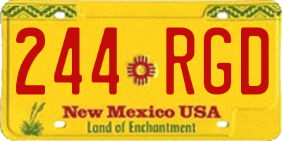 NM license plate 244RGD
