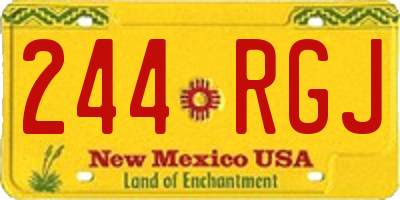 NM license plate 244RGJ