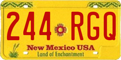 NM license plate 244RGQ