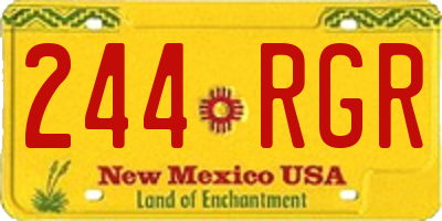 NM license plate 244RGR