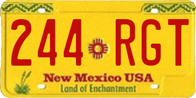 NM license plate 244RGT