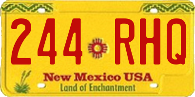 NM license plate 244RHQ