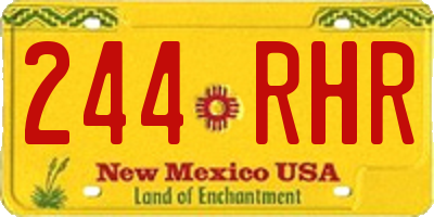 NM license plate 244RHR