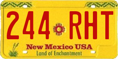 NM license plate 244RHT