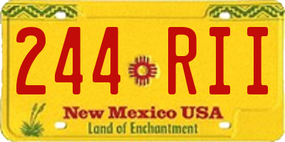 NM license plate 244RII