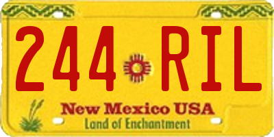 NM license plate 244RIL
