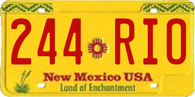 NM license plate 244RIO