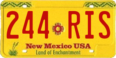 NM license plate 244RIS