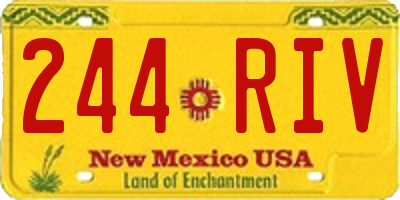 NM license plate 244RIV