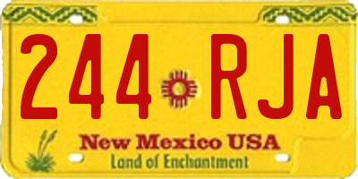 NM license plate 244RJA