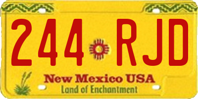 NM license plate 244RJD