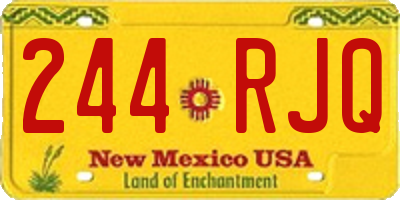 NM license plate 244RJQ
