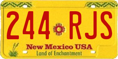 NM license plate 244RJS