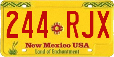 NM license plate 244RJX