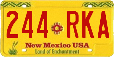 NM license plate 244RKA