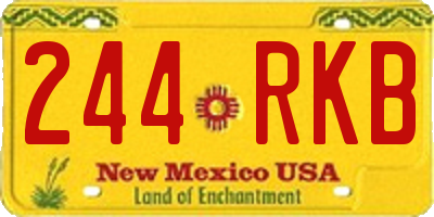 NM license plate 244RKB