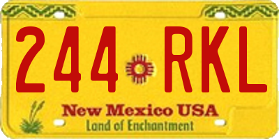 NM license plate 244RKL