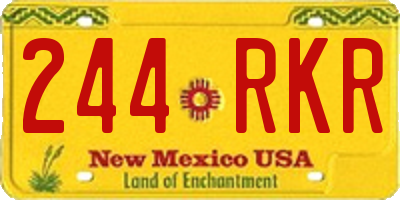 NM license plate 244RKR