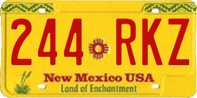 NM license plate 244RKZ
