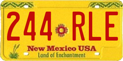 NM license plate 244RLE
