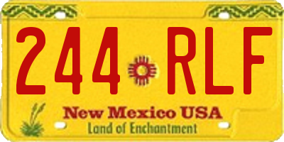 NM license plate 244RLF
