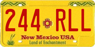 NM license plate 244RLL