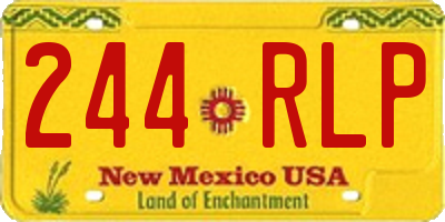 NM license plate 244RLP