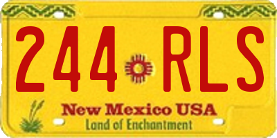 NM license plate 244RLS
