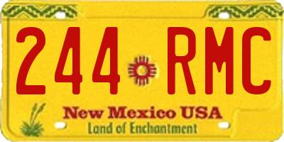 NM license plate 244RMC