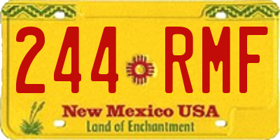 NM license plate 244RMF