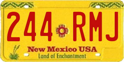 NM license plate 244RMJ