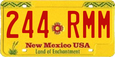 NM license plate 244RMM