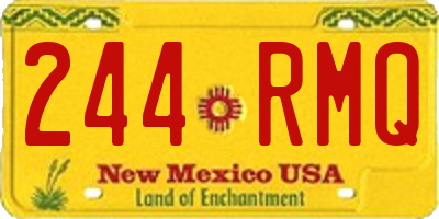 NM license plate 244RMQ