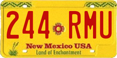 NM license plate 244RMU