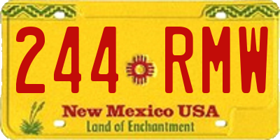 NM license plate 244RMW