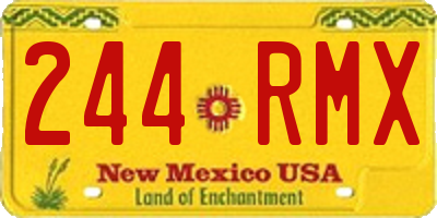NM license plate 244RMX