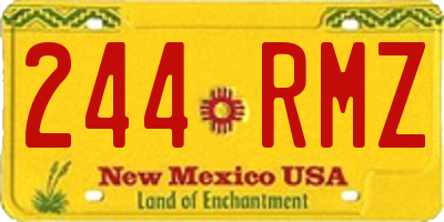 NM license plate 244RMZ