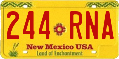 NM license plate 244RNA