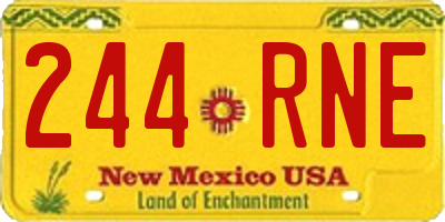 NM license plate 244RNE