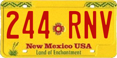 NM license plate 244RNV