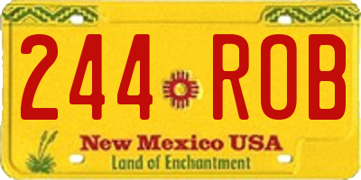 NM license plate 244ROB