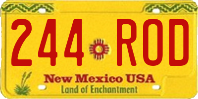 NM license plate 244ROD