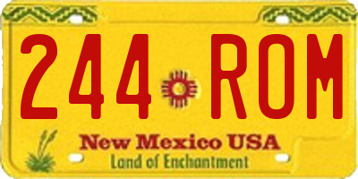 NM license plate 244ROM
