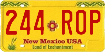 NM license plate 244ROP