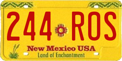NM license plate 244ROS