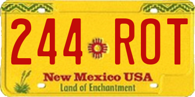 NM license plate 244ROT